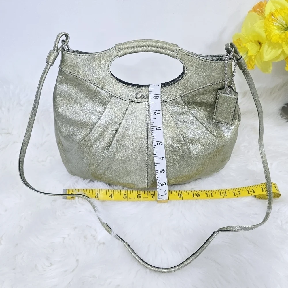 Coach signature green crossbody bag